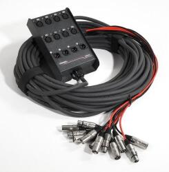Proel EBN804 Szerelt stage box fix 25m kábellel, BOX: 8 XLR mama, 4 XLR papa - lengõ 8 XLR papa, 4 XLR mama (EBN804)