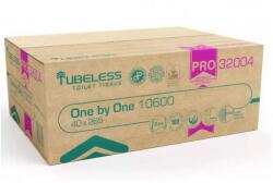 Tubeless Toalettpapír 2 rétegű V hajtogatású 265 lap/csomag 40 csomag/karton Tubeless hófehér (TUB32004) - web24