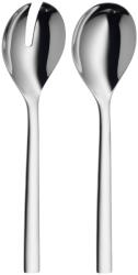 WMF Nuova salate din otel inoxidabil 25 cm, mic, furculita de salata si lingura de servire, Cromargan din otel inoxidabil lustruit, lucios, poate fi spalat in masina de spalat vase (12.9142.6040) Tacam