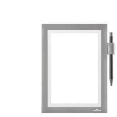 DURABLE Infókeret A5, öntapadó hátlap, mágneses záródás Duraframe Note ezüst (499423) (499423)