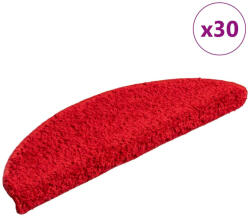 vidaXL 30 db piros lépcsőszőnyeg 56x17x3 cm (VD3365806)
