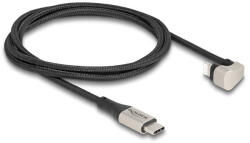 Delock Adat- és töltőkábel USB Type-C - Lightning iPhone és iPad 180 -ban hajlított 1 m Mfi