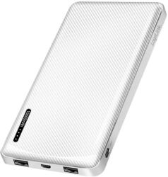 LogiLink Power Bank 10 000 MAh, 2x USB-A, USB-C, Gyorstöltéssel, Fehér