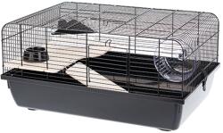  INTER-ZOO Pet Products Cușcă pentru rozătoare Rex I + WOOD 58 x 38 x 29 cm NEGRU