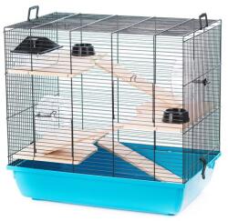  INTER-ZOO Pet Products Cușcă rozătoare REX III + WOOD 58 x 38 x 55 cm ALBASTRA