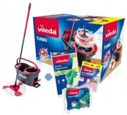 Vileda Turbo Easy Wring & Clean forgó mop szett vödör ajándék (4023103194113)