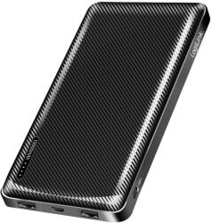 Loiglink Power Bank 10000 MAh, 2x USB-A, USB-C, Gyorstöltéssel, Fekete
