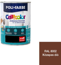 POLI-FARBE Poli-Farbe Cellkolor magasfényű zománcfesték RAL 8002 közepes dió 5 l