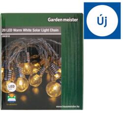  Garden meister GM3018 20 LED-es meleg fehér szolár fényfüzér