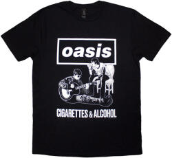Oasis Cigarettes & Alcohol Illustration Mono Rövid ujjú póló Black L (OASTS38MB03)