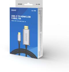 SAVIO CL-170 fekete 1m USB Type-C 3.1 - HDMI kábel (CL-170) (CL-170)