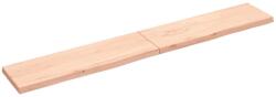 vidaXL kezeletlen tömör tölgyfa fali polc 200x30x(2-4) cm (363604)