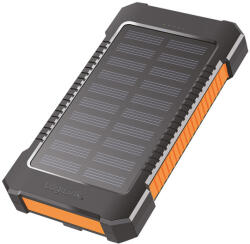 LogiLink Napelemes Akkumulátor 6000 MAh, Vaku, 2x USB-A, 1x USB-C, Fekete/Narancs