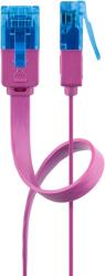 Goobay U/UTP CAT6a Lapos patch kábel 0.5m - Magenta (96298) (96298)