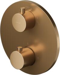 Cersanit Zen kád és zuhany csaptelep süllyesztett z termosztáttal réz S951-797 (S951797)