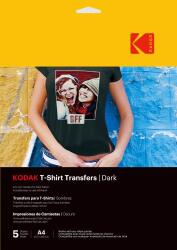 Kodak pólóra vasalható hőtranszfer fotópapírpapír, sötét színű pólókhoz, A4, 5db (KO-3510553)