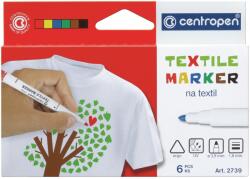 Centropen 2739 Textilmarker, 6 db (8595013625101) (8595013625101)