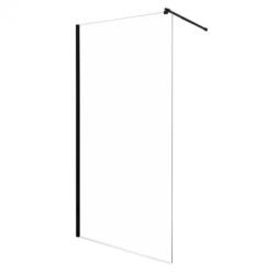 Kerra Line 100 TR Walk-In zuhanykabin 100x203 cm, fekete profil, víztiszta üveg (LINE100TR) - arkibau