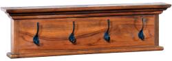 vidaXL tömör tíkfa falra szerelhető fogas 70 x 10 x 20 cm (289063)