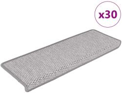 vidaXL 30 db platina lépcsőszőnyegek öntapadós szizál kinézetű (3365882)