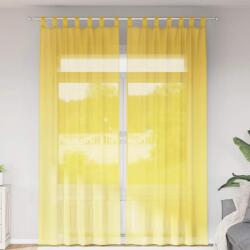 vidaXL 2 db sárga voile függönyök rúd zsebekkel (4102230)