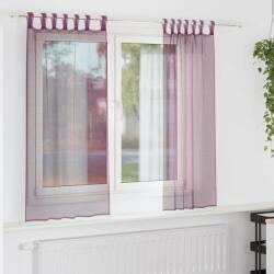 vidaXL 2 db lila voile függönyök rúd zsebekkel (4102202)