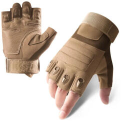 DRAGOWA Tactical Taktikai kesztyű Fenyő rövid, khaki színű