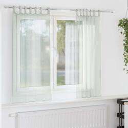 vidaXL 2 db világosszürke fátyolfüggönyök hurokkal 140x140 cm (4102296)