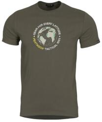 Pentagon Férfi rövid ujjú póló Globe, sötétzöld