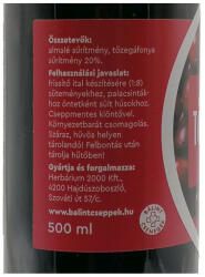 Bálint Cseppek Bálint Csemegék Tőzegáfonya szörp 500ml