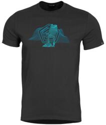 Pentagon Férfi póló rövid ujjú Wireframe, fekete