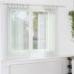 vidaXL 2 db világosszürke voile függönyök rúd zsebekkel (4102206)