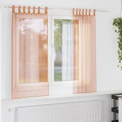 vidaXL 2 db terrakotta voile függönyök rúd zsebekkel (4102231)