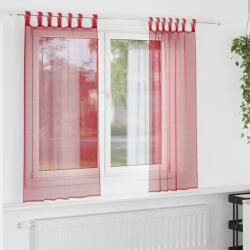 vidaXL 2 db borvörös fátyolfüggönyök hurokkal 140x175 cm (4102337)