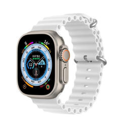 Dux Ducis Ocean Wave Apple Watch 38 / 40 / 41mm szilikon szíj, fehér - phoner