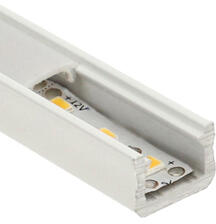 Lumines Type-X Fehér - Alumínium U profil LED szalagos világításhoz 12x8 mm (Opál búrával) (LUMINES-X2-B + LUMINESS-K2020-ML PVC)