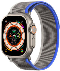 Dux Ducis YJ nylon Apple Watch 42/44/45/49mm szíj, kék-szürke - phoner