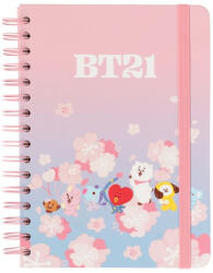  BT21 Sakura A5 jegyzetfüzet 90 lap, A5 méret