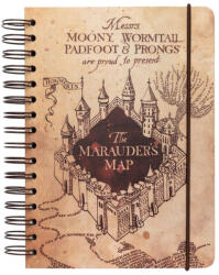 Harry Potter Marauders Map A5 jegyzetfüzet 90 lap, A5 méret