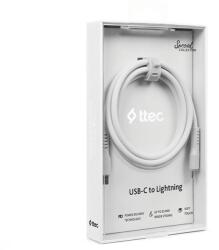 Ttec Data кабел ttec USB-C - USB-C 60W PD/QC Fast Charging/Data Cable - 120cm - Бял