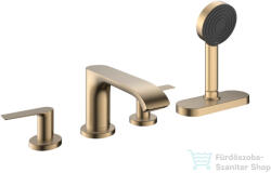 Hansgrohe VIVENIS 4 üléses kádtöltő csaptelep alaptest nélkül, sBox-szal, szálcsiszolt bronz 75444140 (75444140)