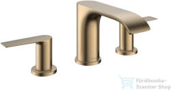 Hansgrohe VIVENIS 3 üléses mosdó csaptelep, automata leeresztővel, szálcsiszolt bronz 75033140 (75033140)