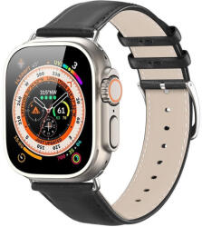Dux Ducis YS Apple Watch 38/40/41mm bőr szíj, fekete - speedshop
