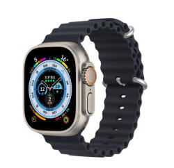 Dux Ducis Ocean Wave Apple Watch 42/44/45mm szilikon szíj, szürke - speedshop