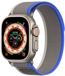 Dux Ducis YJ nylon Apple Watch 42/44/45/49mm szíj, kék-szürke - speedshop