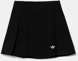 Adidas gyerek pamut szoknya fekete, mini, harang alakú, JV7702 - fekete 146