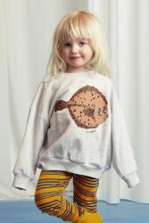 Mini Rodini gyerek melegítőfelső pamutból Flundra szürke, nyomott mintás, 2522012894 - szürke 80-86