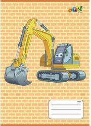 Victoria Füzet, tűzött, A5, vonalas, 32 lap, 1. osztály, COOL BY VICTORIA, "Excavator", "14-32 - tonerpiac