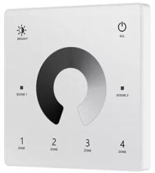 S-lightled TW1-4 LED dimmer távszabályzó fali RF fehér 4-zóna Slightled (SL LEDVSK073)