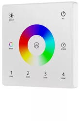 S-lightled TW4-4 RGB/RGBW LED távszabályzó fali RF fehér 4 zónás Slightled (SL LEDVSK075)
